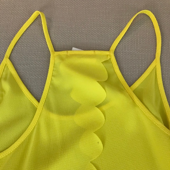 Jillian Harris For Privilege: Yellow Scallop Tank - Picture 4 of 5